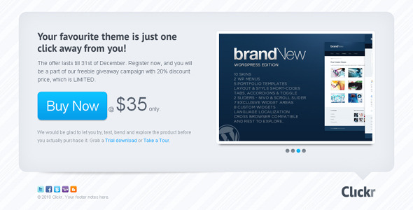 Clickr - HTML Landing Page Template