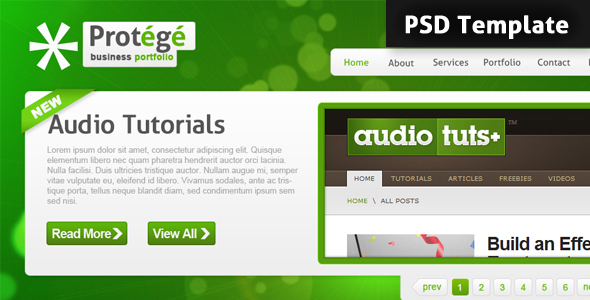 Protégé PSD Template