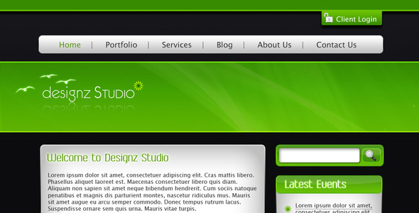 Green & Dark Business Template