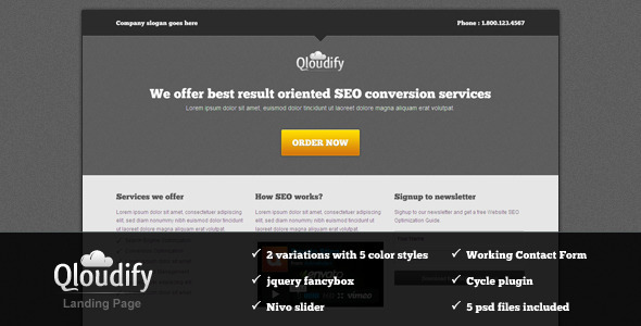 Qloudify Business Landing Page