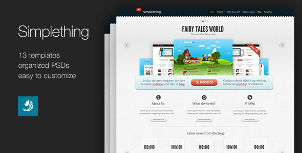 Simplething - a clean PSD template