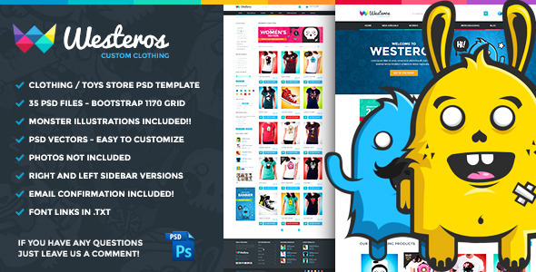 Westeros Custom Clothing PSD Template