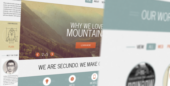 Secundo Site HTML Template listing image