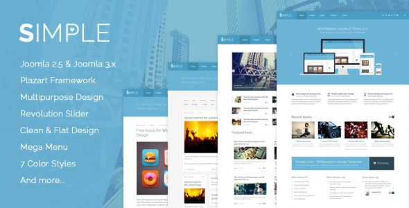 Simple Love - Multipurpose Joomla Template product preview