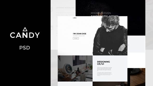 Candy | One Page PSD listing image