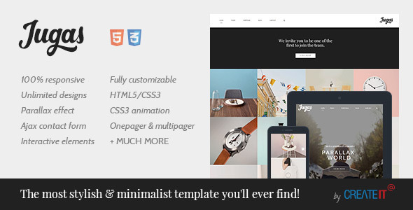 Jugas - Stylish | Freelancer | Portfolio HTML Template listing image
