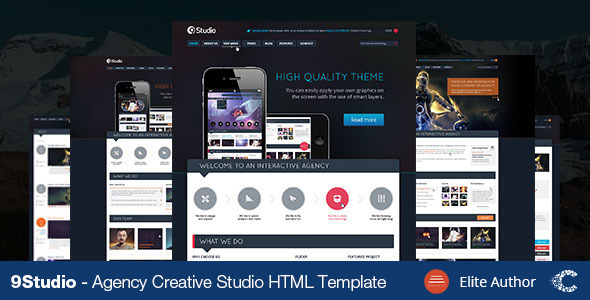 9studio | Creative Unique HTML5 Theme product preview