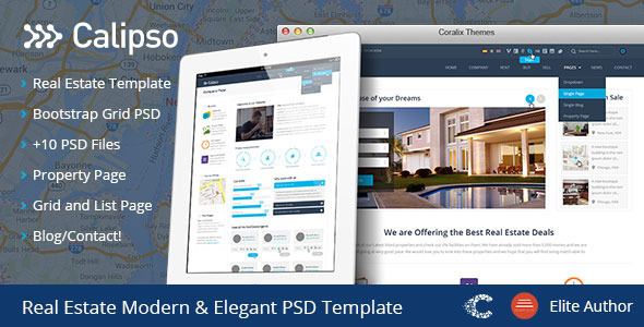 Calipso Real Estate Buy Rent Sell PSD
