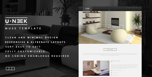 U Neek - Responsive Muse Template