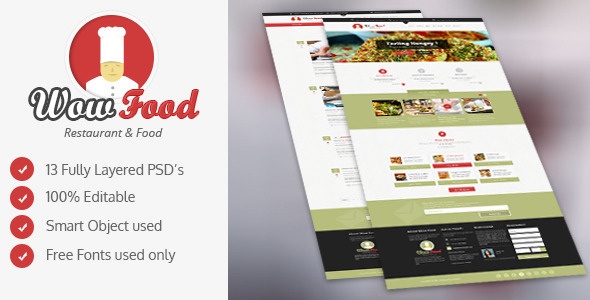 WOW Food PSD product preview