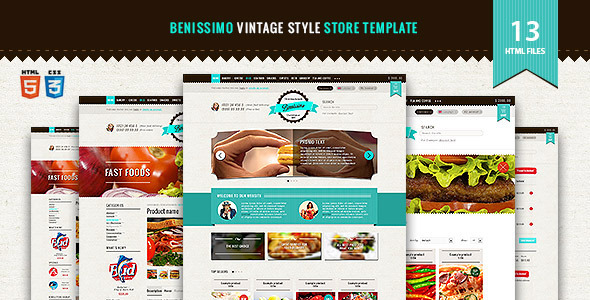 Benissimo — HTML5 & CSS3 store template product preview