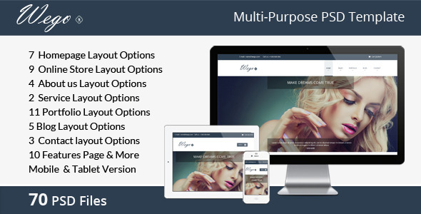 Wego | Multi-Purpose PSD Template listing image