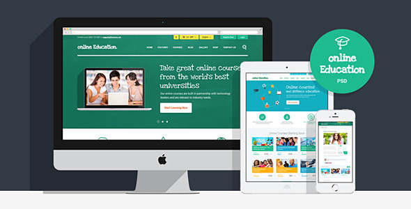 Online Education | PSD Template listing image