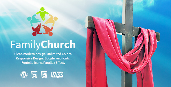 Family Church | Clean Responsive Religion Theme product preview