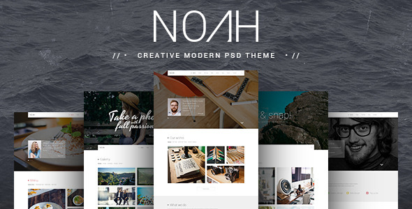 Product preview supplied for NOAH | PSD Theme