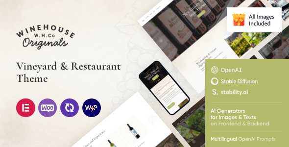 Wine House | Winery & Restaurant WordPress Theme product preview