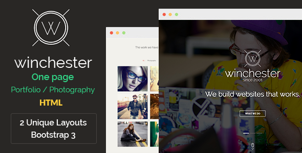 Preview image for Winchester HTML Parallax One-Page Template