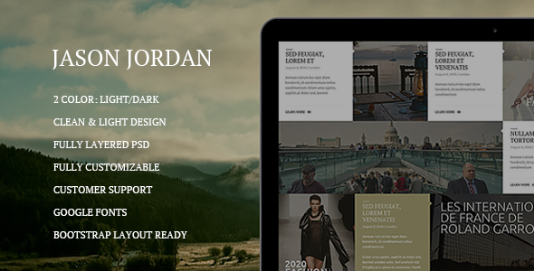 JJ - One Page Parallax HTML Theme