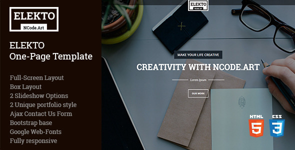 Elekto - One Page Template