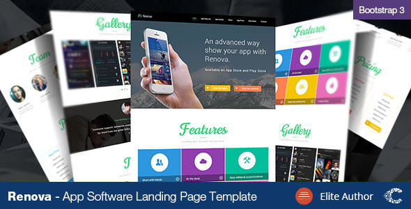 Renova - Startup App Landing Page Template