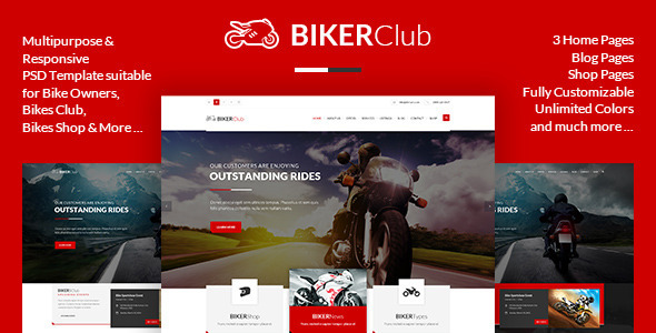 BikersClub - PSD Template