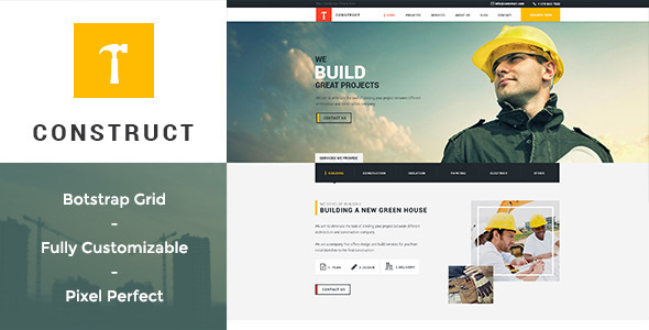 Construct - Building & Construction PSD Template