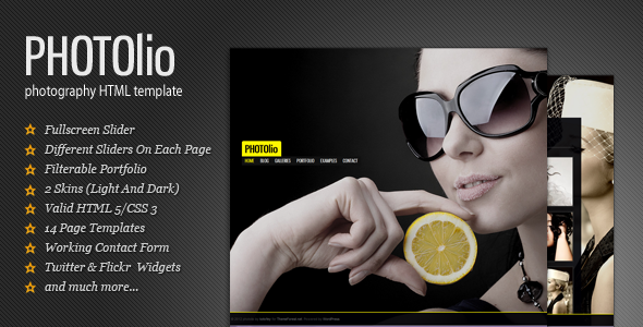 Photolio - Portfolio Template for Photographers