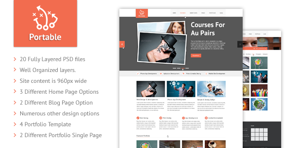 Portable – Creative  PSD Template
