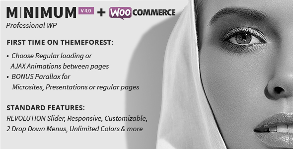 Product preview supplied for MINIMUM - Professional WordPress Theme