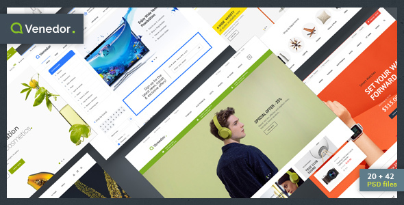 Venedor - Bootstrap Responsive eCommerce PSD