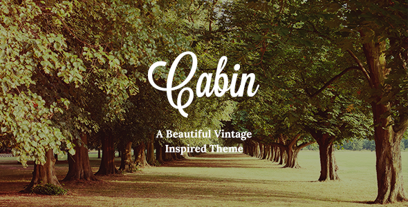 Preview image for Cabin - Beautiful Vintage WordPress Theme