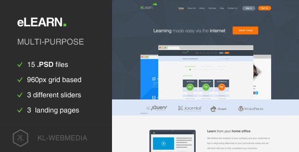 eLearn - Multi-Purpose PSD Template
