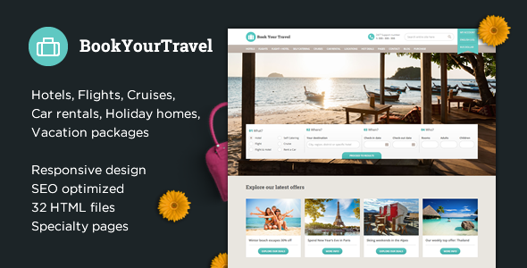 Book Your Travel - Online Booking HTML Template product preview