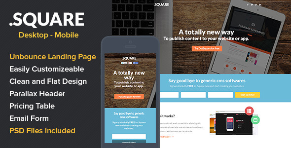 DotSquare App Landing Page