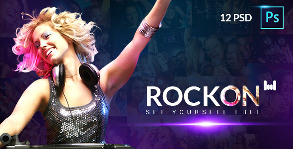 RockOn PSD Template product preview
