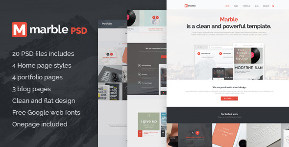 Preview image for Marble - Multipurpose PSD Template
