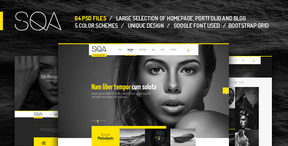 Product preview supplied for SQA — PSD Template