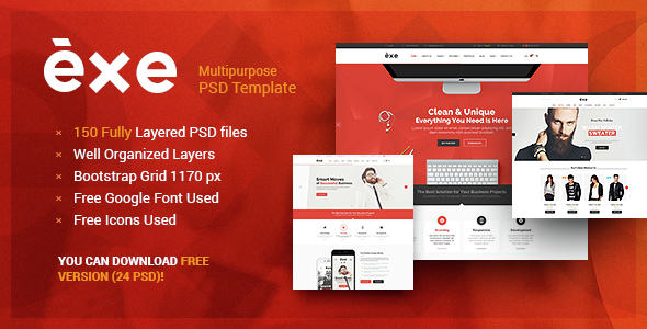 Exe - Multipurpose PSD Template