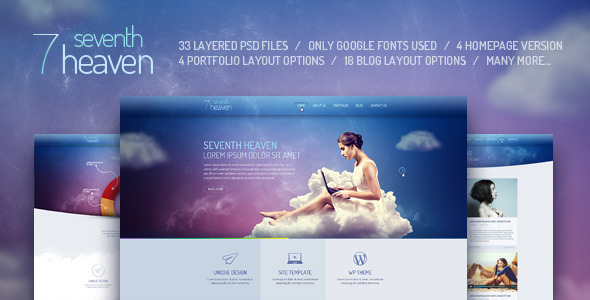 Seventh Heaven — PSD Template