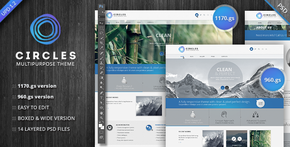 Circles PSD Template listing image