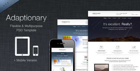 Adaptionary PSD Template