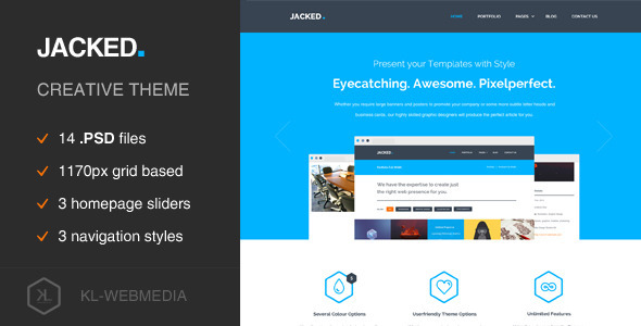 Jacked - Creative PSD Template listing image