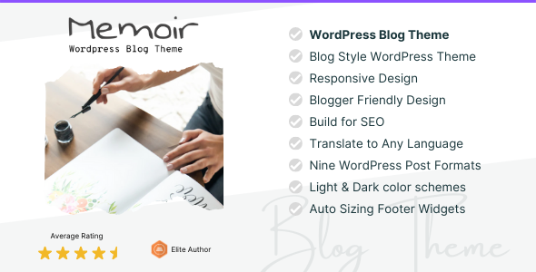 Preview image for Memoir - Tumblog Style WordPress Theme