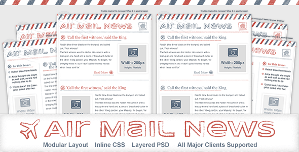Air Mail News - Newsletter Email Template listing image