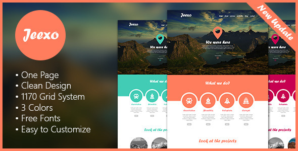 Jeexo - Single Page PSD Template listing image