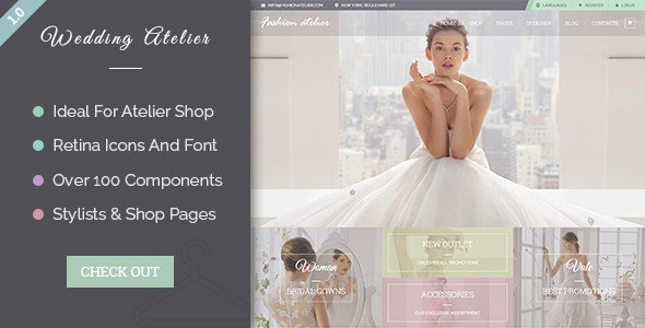 Wedding Atelier - PSD Template
