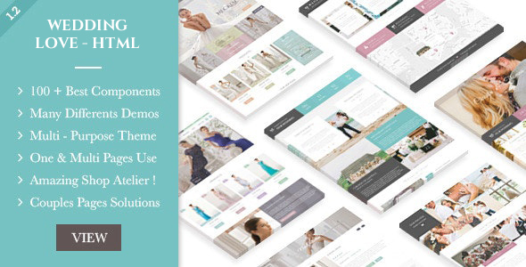 Wedding - HTML Template product preview