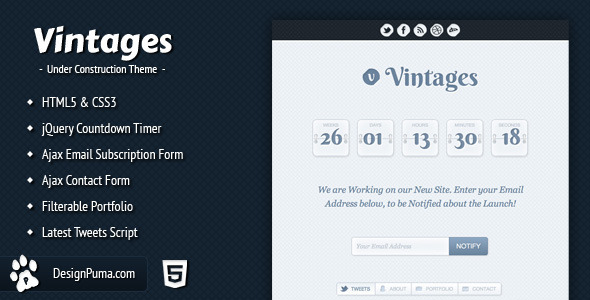 Vintages - Under Construction Theme