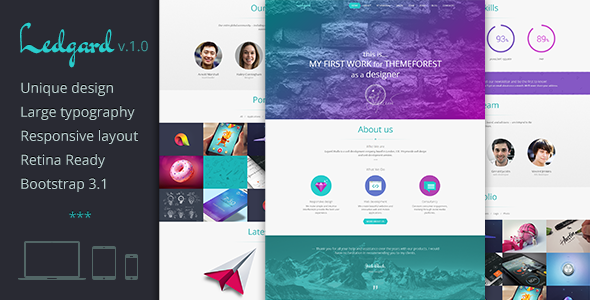 Ledgard - Clean Responsive Landing Page + Blog