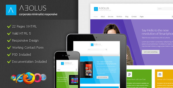 Aeolus - Corporate Minimalist Responsive listing image